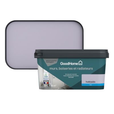 Peinture intérieure couleur murs, boiseries et radiateurs GoodHome mat hokkaido violet 2.5L
