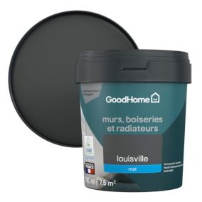 Peinture intérieure couleur murs, boiseries et radiateurs GoodHome mat louisville gris 750ml