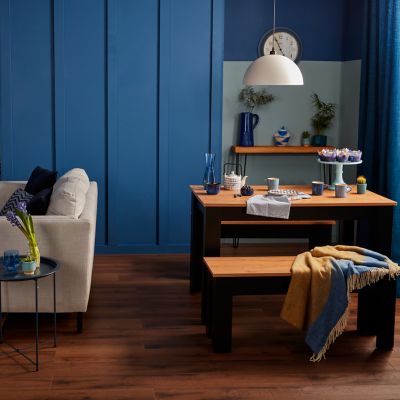 Peinture intérieure couleur murs, boiseries et radiateurs GoodHome mat lourmarin bleu 2.5L