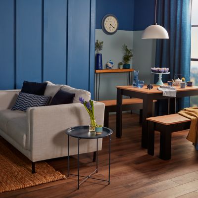 Peinture intérieure couleur murs, boiseries et radiateurs GoodHome satin valbonne bleu 750ml