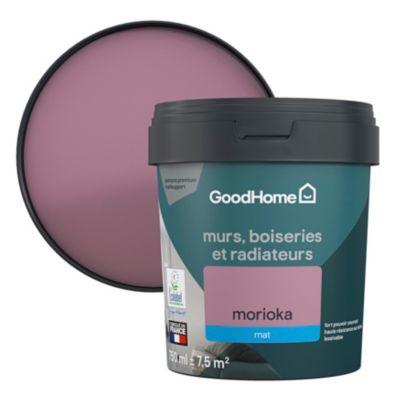 Peinture intérieure couleur murs, boiseries et radiateurs GoodHome mat morioka violet 750ml