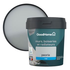 Peinture intérieure couleur murs, boiseries et radiateurs GoodHome mat peoria gris 750ml