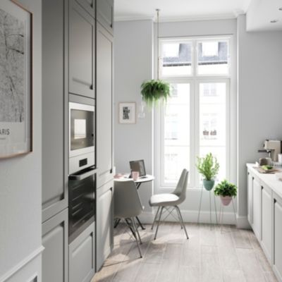 Peinture intérieure couleur murs, boiseries et radiateurs GoodHome Melville satin gris 2,5L