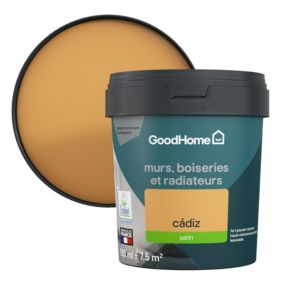 Peinture intérieure couleur murs, boiseries et radiateurs GoodHome satin cádiz orange 750ml