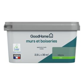 Peinture intérieure couleur Murs et boiseries GoodHome vert kilkenny 2 satin 2L5