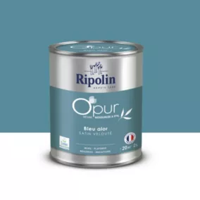 Peinture intérieure multisupport Ripolin O'pur bleu alor satin velouté 2L