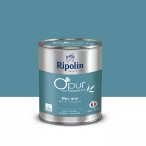 Peinture intérieure multisupport Ripolin O'pur bleu alor satin velouté 500ml
