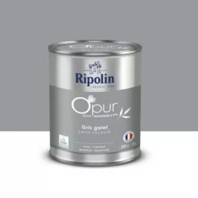 Peinture intérieure multisupport Ripolin O'pur gris galet satin velouté 2L