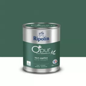 Peinture intérieure multisupport Ripolin O'pur vert zapfino satin velouté 500ml