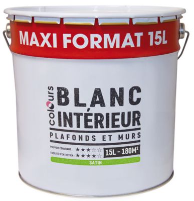 Peinture APRO acrylique blanche mat satin 15 litres