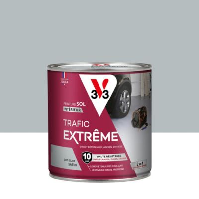 Peinture intérieure pour sol trafic extrême V33 gris clair 500 ml