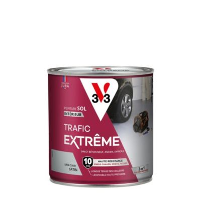 Peinture intérieure pour sol trafic extrême V33 gris clair 500 ml