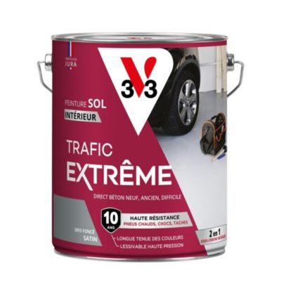 Peinture intérieure pour sol trafic extrême V33 gris foncé 5L
