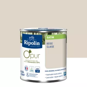 Peinture intérieure Ripolin O'Pur beige glaise satin 0,5L