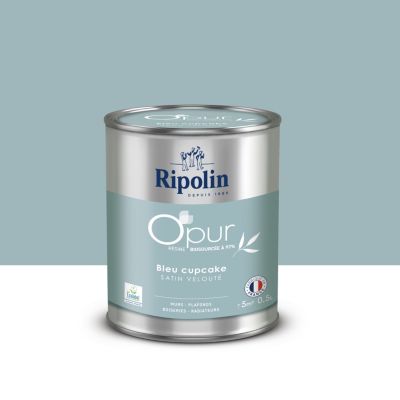 Peinture intérieure Ripolin O'Pur bleu cupcake satin 0,5L