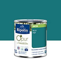 Peinture intérieure Ripolin O'Pur bleu pop satin 0,5L
