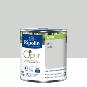Peinture intérieure Ripolin O'Pur gris lome satin 0,5L
