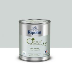 Peinture intérieure Ripolin O'Pur gris souris satin 0,5L