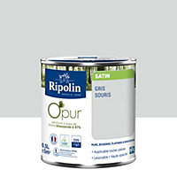 Peinture intérieure Ripolin O'Pur gris souris satin 0,5L