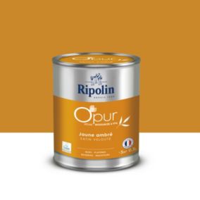 Peinture intérieure Ripolin O'Pur jaune ambre satin 0,5L