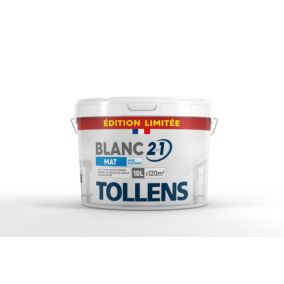 Peinture intérieure Tollens 2 en 1 blanc mat 10L