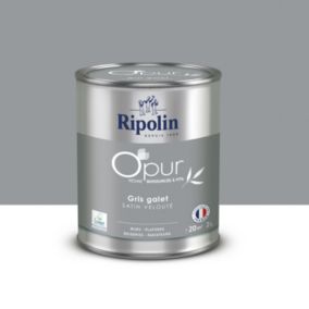 Peinture intérieuree multisupport Ripolin O'pur gris galet satin velouté 2L