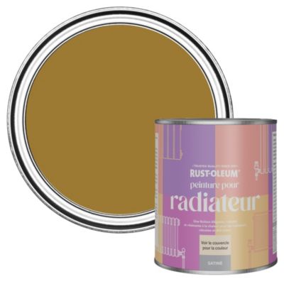 Peinture Jaune Résistante à la chaleur pour Radiateur, Finition Satinée - RUST-OLEUM - Moisson 750ml