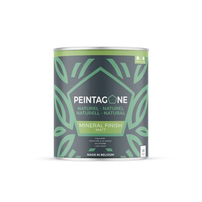 Peinture à la chaux pour murs & plafonds intérieurs & extérieurs - Mineral Finish, 1 l, blanc