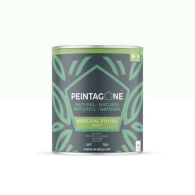 Peinture à la chaux pour murs & plafonds intérieurs & extérieurs - Mineral Finish, 1 l, Nuptial (PE002)