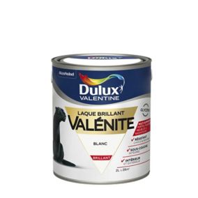Peinture laque pour boiseries Valénite Dulux Valentine brillant blanc 2L