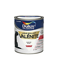 Peinture laque pour boiseries Valénite Dulux Valentine brillant blanc de blanc 2L