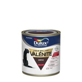 Peinture laque pour boiseries Valénite Dulux Valentine brillant ebène 0,5L