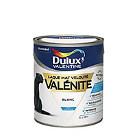 Peinture laque pour boiseries Valénite Dulux Valentine mat blanc 2L