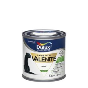Peinture laque pour boiseries Valénite Dulux Valentine satin blanc 0,125L
