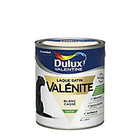 Peinture laque pour boiseries Valénite Dulux Valentine satin blanc cassé 2L