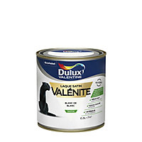 Peinture laque pour boiseries Valénite Dulux Valentine satin blanc de blanc 0,5L