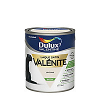Peinture laque pour boiseries Valénite Dulux Valentine satin lin clair 2L