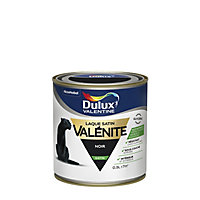 Peinture laque pour boiseries Valénite Dulux Valentine satin noir 0,5L