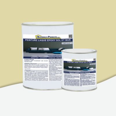 Peinture laque époxy sol et mur Kit de 1 Kg Ivoire RAL 1015 - REVET10 - MATPRO