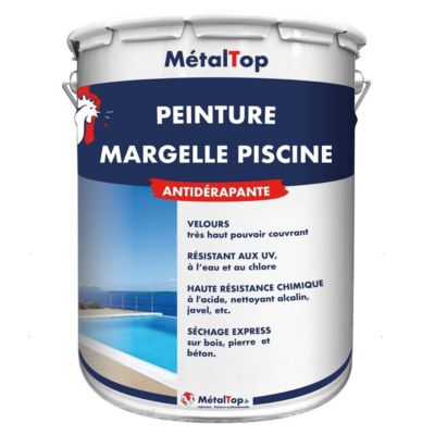 Peinture Margelle Piscine - Ivoire - Ton pierre - RAL 1015 - 5 L - Métaltop