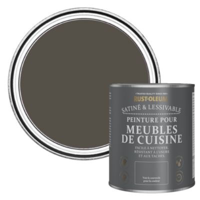 Peinture Marron pour Meubles de Cuisine, Satin - RUST-OLEUM - Brun Terre 750ml