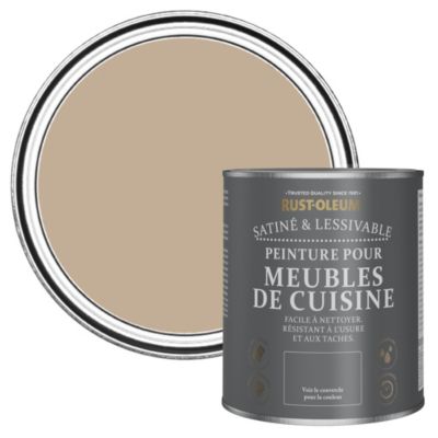 Peinture Marron pour Meubles de Cuisine, Satin - RUST-OLEUM - Caramel Salé 750ml