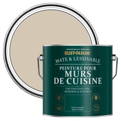 Peinture Marron Résistante aux projections et lessivable pour Murs de Cuisine, Mate - RUST-OLEUM - Caramel 2,5 L