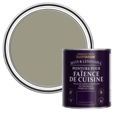 Peinture Marron Résistante à l'eau pour Faïence de Cuisine, Finition Mate - RUST-OLEUM - Racine 750ml