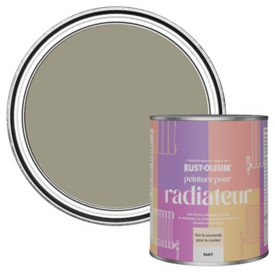 Peinture Marron Résistante à la chaleur pour Radiateur, Finition Mate - RUST-OLEUM - Racine 750ml