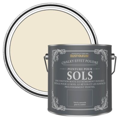 Peinture Mate Beige pour Sols en bois ou béton Chalky - RUST-OLEUM - Calcaire 2,5 L