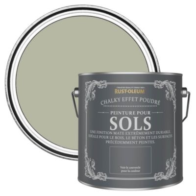 Peinture Mate Beige pour Sols en bois ou béton Chalky - RUST-OLEUM - Grège 2,5 L