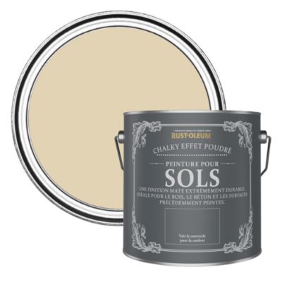 Peinture Mate Beige pour Sols en bois ou béton Chalky - RUST-OLEUM - Sandhaven 2,5L