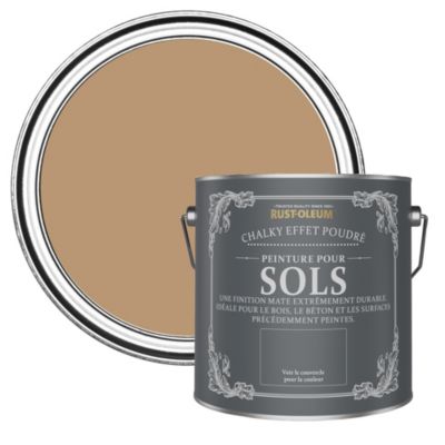 Peinture Mate Marron pour Sols en bois ou béton Chalky - RUST-OLEUM - Argile 2,5L
