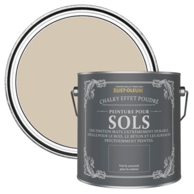 Peinture Mate Marron pour Sols en bois ou béton Chalky - RUST-OLEUM - Caramel 2,5 L